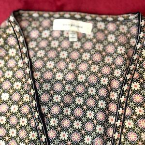 Max Studio Black and Pink Patterned Blouse